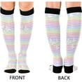 thumbnail image 3 of GZHJMY High Elasticity Compression Socks, High Knee Socks Adult Universal Leisure Relieve Fatigue,Spring Summer Travel Daily with Running (2 Pair), 3 of 7