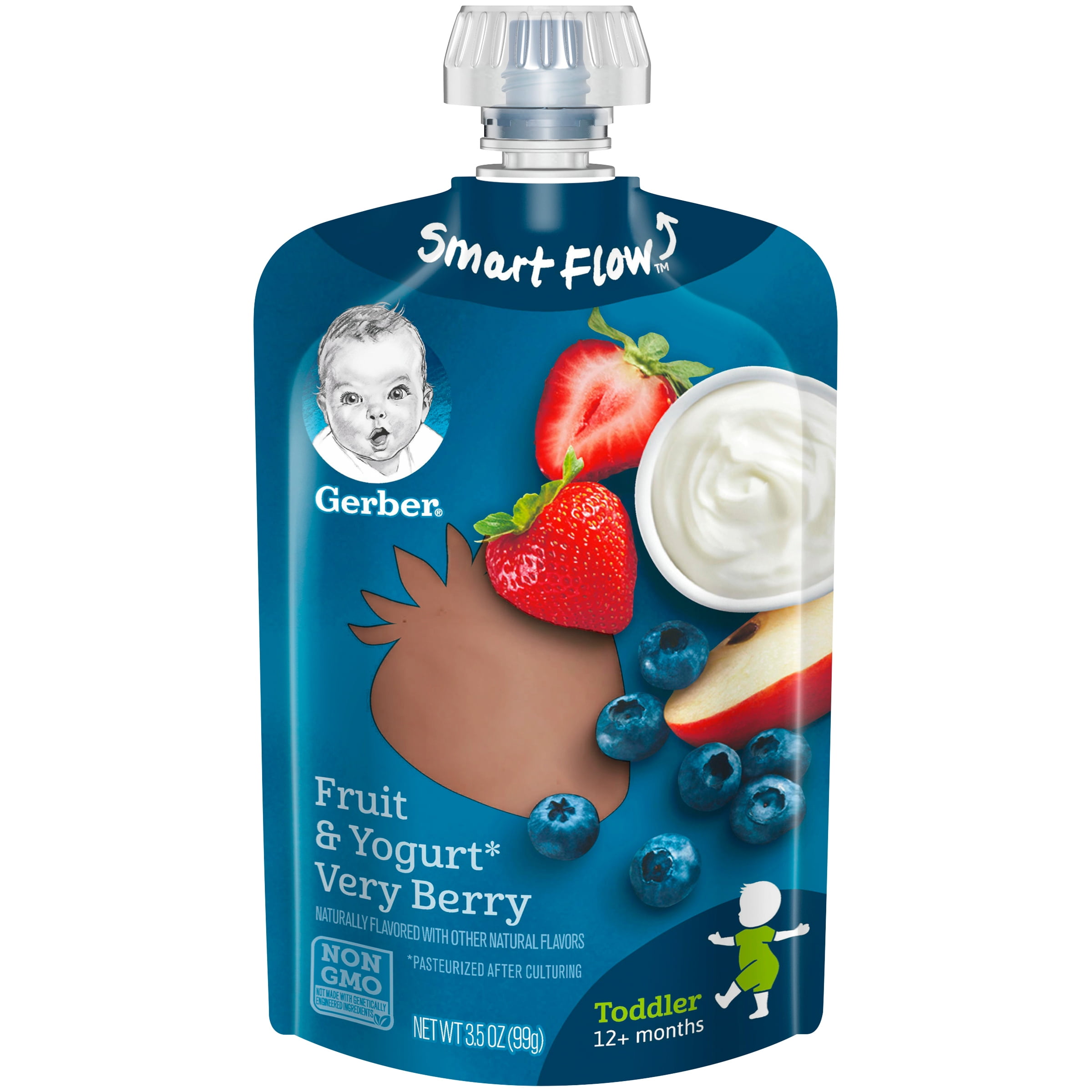 (Pack of 12) Gerber Toddler Baby Food, Fruit & Yogurt Very ...