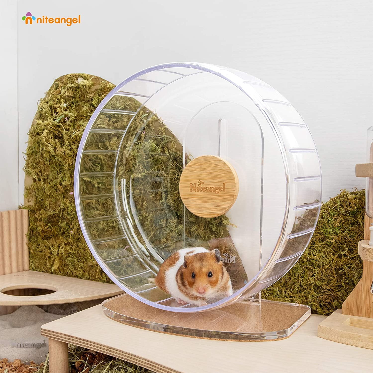 Super-Silent Hamster Exercise Wheels: - Quiet Spinner Hamster Running Wheels with Adjustable Stand for Hamsters Gerbils Mice Or Other Small Animals