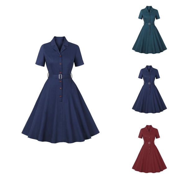 Party Dresses for Women Wedding Guest Dresses Women's Tea Dress Short Sleeve Party Dress Work Casual Dress