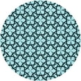 thumbnail image 1 of Ahgly Company Machine Washable Indoor Square Transitional Medium Teal Green Area Rugs, 3' Square, 1 of 7