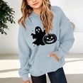 thumbnail image 2 of XXWXYD Kids Girls Sweatshirt Halloween Long Sleeve Graphic Print, Oversized Crewneck Pullover Fleece, Cute Print Fleece Cotton - Cute Halloween Outfit for Toddler Kids Girls Youth, 2 of 4