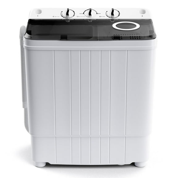 Resenkos 17.6 lbs Portable Washing Machine with Drain Pump-Black, Portable Washing Machine for RV, Apartments and Dorms