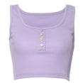 thumbnail image 3 of Fashion Women´s Crop Tank Tops Basic Button Summer Tees Strappy Sleeveless Tops, 3 of 4