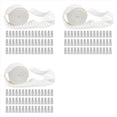 thumbnail image 1 of 3X Cinta Plisadora para Cortinas, 10 Metros (11 Yardas), con 30 de 4 Puntas., 1 of 8