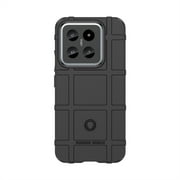CCSmaller for Xiaomi 14 Case for Man, Heavy Duty Protection Shockproof Phone Case Support Wireless Charging Cover for Xiaomi 14 HD Black