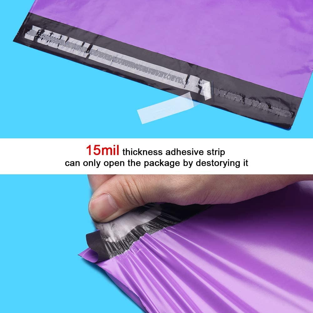 200 Poly Mailers 12x15.5 Shipping Bags Plastic Packaging Mailing Envelope Purple