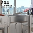 thumbnail image 4 of BeesClover Évier Utilitaire Autoportant Offre un Bol Simple en Acier Inoxydable durable et un Ensemble de Robinet Complet, Offrant des solutions Polyvalentes de Lavage et de Nettoyage pour Cuisines, Zones de Buanderie, garages, 4 of 7
