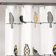 thumbnail image 2 of Rowley Birds Shower Curtain, 72\u201d W x 72\u201d L, Yellow & Gray - Colorful Floral Bird Pattern - Whimsical & Playful Bird Shower Curtain - Farmhouse, Coastal, & Boho Bathroom Decor, 2 of 5