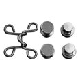 thumbnail image 3 of Pants Waist Tightener Button Non Slip Metal Gun Black 4 Sets, 3 of 4