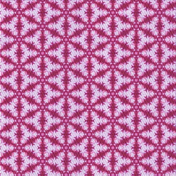 Ahgly Company Machine Washable Indoor Square Transitional Deep Pink Area Rugs, 8' Square