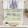 thumbnail image 3 of 2 Pack Valances for Windows, Purple Lavender Window Valances for Living Room/Bedroom/Bathroom, Pastoral Botanical Floral Dragonfly Light Filtering Kitchen Curtain Valance 42"W x18" L, 3 of 9