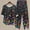 Black, variant on Casual 2 Piece Outfits for Women Loose Fit Lounge Matching Sets Short Sleeve Top & Wide Leg Pants Workout Tracksuits Set Streetwear