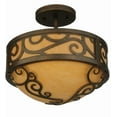 thumbnail image 5 of Meyda Tiffany 137259 Lilliana 3 Light 12" Wide Semi-Flush Bowl Ceiling Fixture - Gilded, 5 of 7
