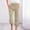 Khaki, variant on Luowei Women's Fashion Casual Loose Drawstring Drawstring Solid Color Large Size Three Quarter Casual Pants, Beige, XL