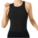 thumbnail image 2 of Tops Verdes Oscuros para las Mujeres Alta Elasticidad Nervadura sin Costuras Top Deportivo con Acolchado, Tops de Punto Blanco para las Mujeres, 2 of 9
