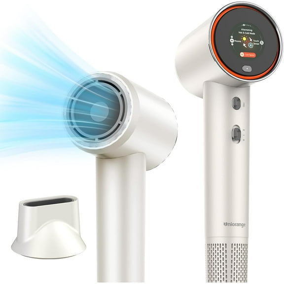 FELIDOMUS Hair Dryer -3.6 Billion Plasma Care Travel Hair Dryer with 5 Modes, Fast Drying, Magnetic Nozzle, High-Speed,Low Noise,Beige