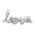 thumbnail image 5 of Sterling Silver Rhodium Plated Diamond LOVE Ring, 5 of 6