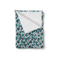 thumbnail image 2 of Butterflies Soft Flannel Fleece Blanket, Wildlife Pattern with Hand Drawn Dragonfly and Butterflies Flat Style, Cozy Plush for Indoor and Outdoor Use, 60" x 80", Sky Blue Black White, by Ambesonne, 2 of 6