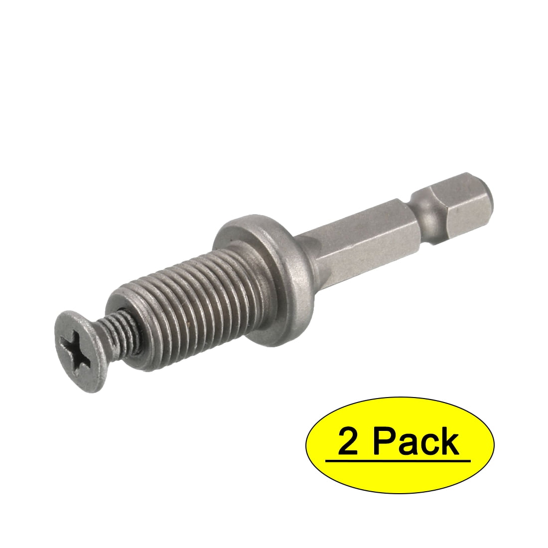 2 Pcs Drill Chuck 3/8" Hex Adapter w Lock Screw for Bosch Impact Driver