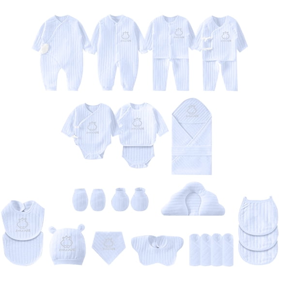Regalos de Bebé para Bebé Estilo de Ducha de Bebé 28 Piezas de Ropa de Bebé Recién Nacido con Trajes, Rompedores, Manta de Manta Y Accesorios, Tela Suave Transpirable en Colores Neutrales de Género