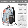 thumbnail image 3 of JIALIOU 14" Laptop Backpack Waterproof Airline Approved Stylish Casual Daypack for Travel Business College Work, Red White Flower Embroidery, 3 of 8