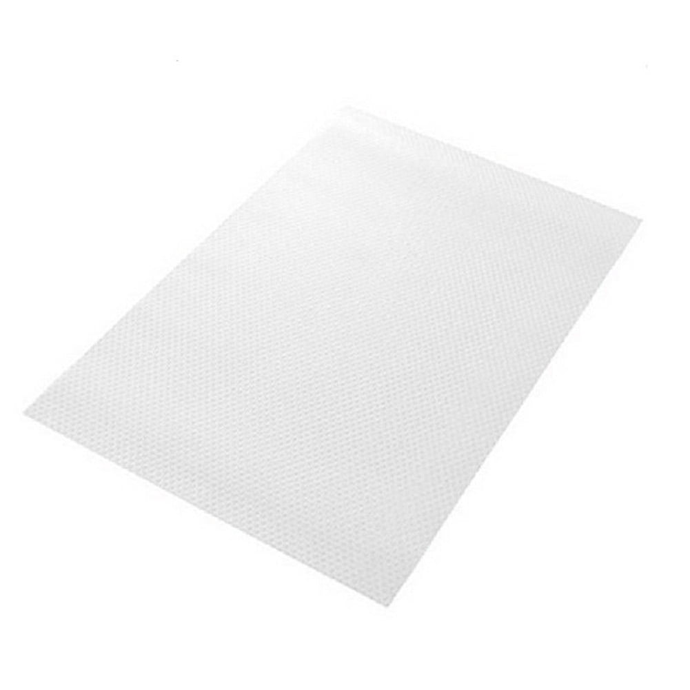 Refrigerator Liners Mats Washable Non-Slip 12 PCS Clear 17.7 by 11.4 inch EVA Shelf Liners Waterproof Fridge Pads（Transparent） 