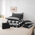 thumbnail image 6 of Manfei Modern Checkered 7-Piece Twin Bedding,Minimalist Polka Dot Bedding Comforter Set,Black White,Black Reversible, 6 of 7