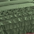 thumbnail image 6 of DNG Creations 3 Piece Vintage Ruffle Duvet Cover 100% Egyptian Cotton, 800 Threads Count - With Zipper & Corner Ties ( Oversized Queen - Solid Moss ), 6 of 7