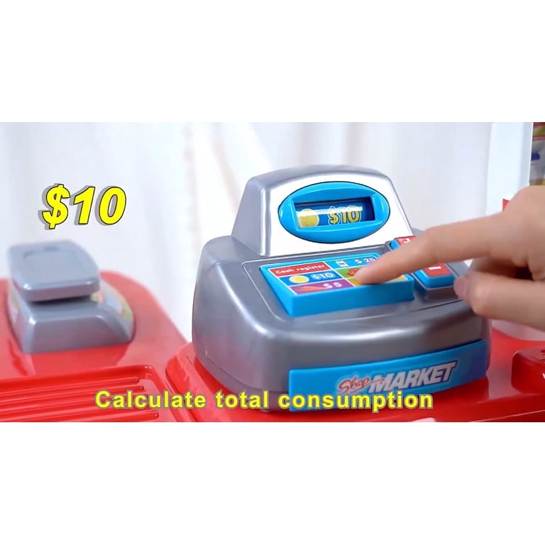 Mundo Toys Supermarket Play Set with Cash Register and Cart, 24