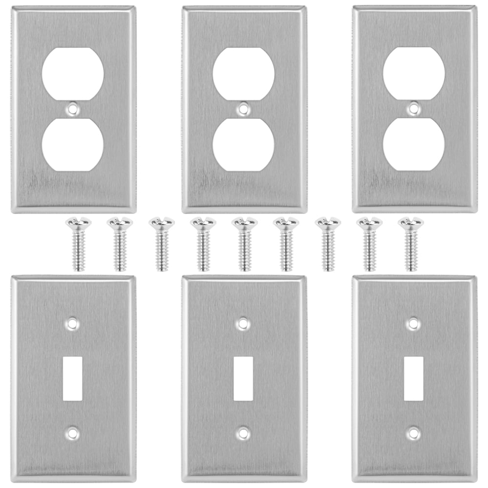 CERAMIC COMBO SWITCH PLATE & PLUG COVER PLATE 5" X 5" LT BEIGE NICE LOT BBB 