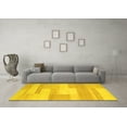 thumbnail image 3 of Ahgly Company Machine Washable Indoor Rectangle Abstract Yellow Contemporary Area Rugs, 2' x 4', 3 of 4