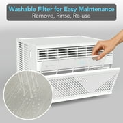 Comfort Zone 10,000 BTU Window Air Conditioner, Smart Wi-Fi Enabled, 4-Speed Settings, Timer & Remote, Cools Up to 450 sq. ft., White