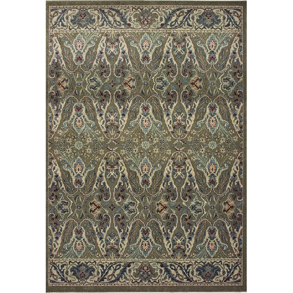 Sphinx Raleigh Area Rug 655Q5 Brown Repeat Half-Bordered 3' 10" x  5' 5" Rectangle