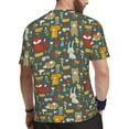 thumbnail image 2 of Wukai Cute Animal Forest Print Men's Short-Sleeved Mesh T-Shirt,Quick-Dry Short Sleeve Workout T-Shirt-3X-Large, 2 of 8