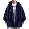 thumbnail image 3 of WILLBEST Sudaderas Navideñas para Hombre, Otoño/Invierno, con Cremallera Completa, Informal, para Uso Diario, Abrigo Superior Grande, 3 of 3