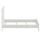 Albany Solid Wood White Bed, Modern Rustic Wooden Queen Size Bed Frame
