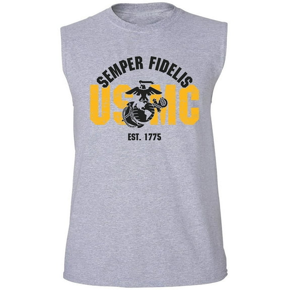 USMC Semper Fidelis Est. 1775 Adult Sleeveless Tee