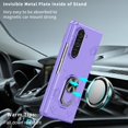 thumbnail image 3 of For Samsung Galaxy Z Fold5 5G Case Metal Kickstand Hard PC Phone Cover, 3 of 5