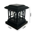 thumbnail image 2 of FNYOXU Solar Lamp,Outdoor Solar Column Headlights LED Garden Fence Light Fence Light Courtyard Pillar Cap Light Outdoor IP65 Black Cracked Column Head Warm Yellow Light+RGB, 2 of 9