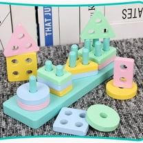 NbKWFW Kids Stacking Blocks Building Blocks Toys Stacking Blocks for Toddlers 2-4 Years Block Christmas Gifts Black of Friday