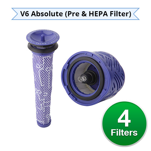 Replacement Vacuum Filter Kit for Dyson V6 (2Pack) Dyson V6 Filter Kit