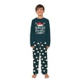 thumbnail image 5 of Christmas Family Matching Pajamas Set, Festive Navy Design with Santa, Size NB - Men 6XL And Pets, 5 of 7