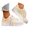 thumbnail image 3 of YLYL Women's Platform Canvas Shoes Lace up Comfortable Fashion Casual Slip on Walking Shoes, 3 of 9
