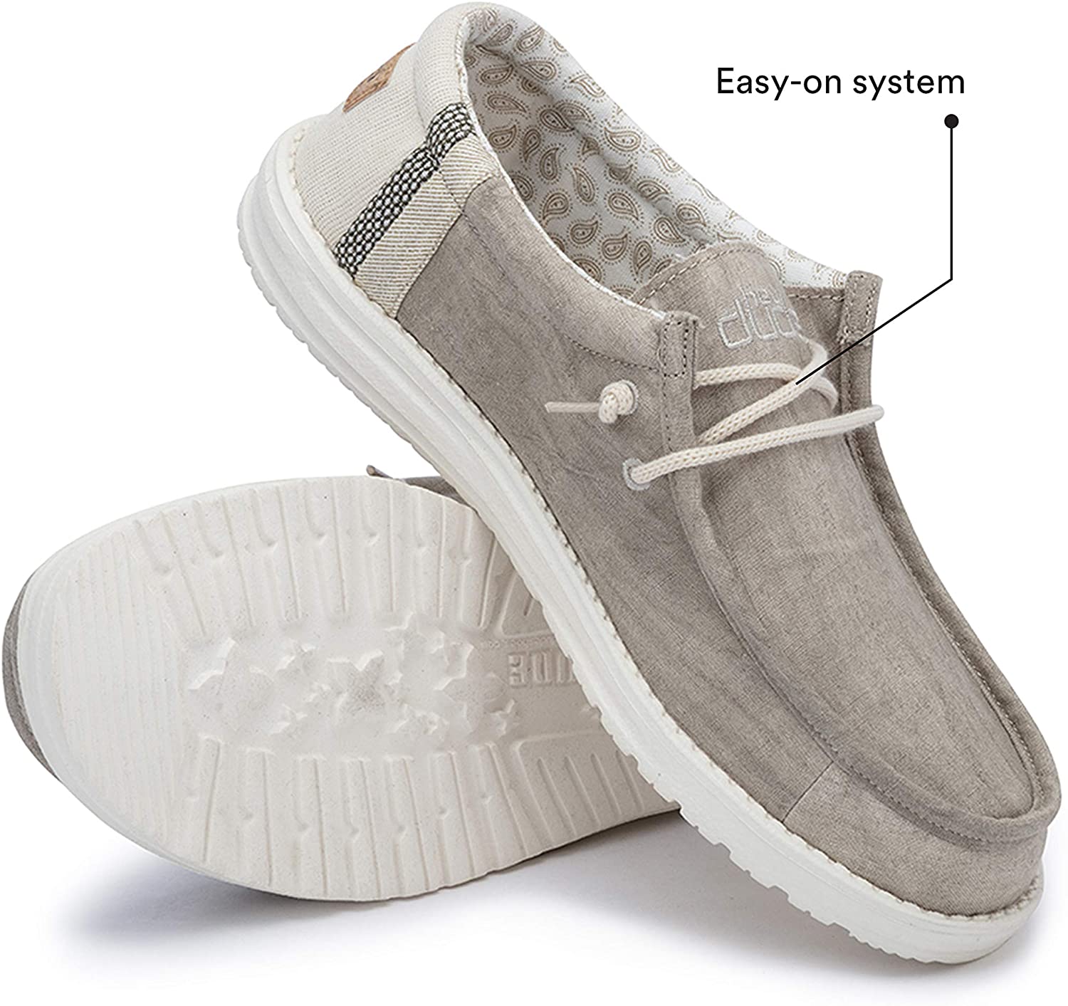 Hey Dude Men's Wally Linen Natural 
