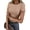 Khaki, variant on Fantaslook Slim Fit Tops for Women Short Sleeve Crew Neck Shirts Stretch Basic Casual T Shirts