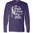 thumbnail image 3 of Inktastic Diabetes Awareness Brave and Strong Long Sleeve T-Shirt, 3 of 5