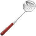 thumbnail image 1 of SHISUYAN Professional Large Serving Ladle Metal Colander Wooden Handled Colander Rice Colander, 1 of 8