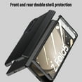 thumbnail image 2 of ELEHOLD Rugged Full Body Case for Samsung Galaxy Z Fold 5 5G 2023, Luxury PU Leather Cover with Tempered Glass Screen Protector, Hinge Protection Shockproof Case for Samsung Galaxy Z Fold 5, Black, 2 of 7