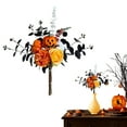 thumbnail image 2 of Bouquet-Fall&nbsp;Decor-Black Halloween Flowers Bouquet – Orange and Black Artificial for Halloween Home Decor Gothic Indoor Decoration Bathroom Kitchen Table Centerpiece Arrangement, 2 of 4